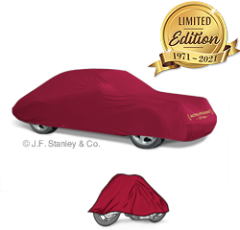 Auto-Pyjama® Cotton Indoor Car Cover in bordeaux red, 100% Cotton